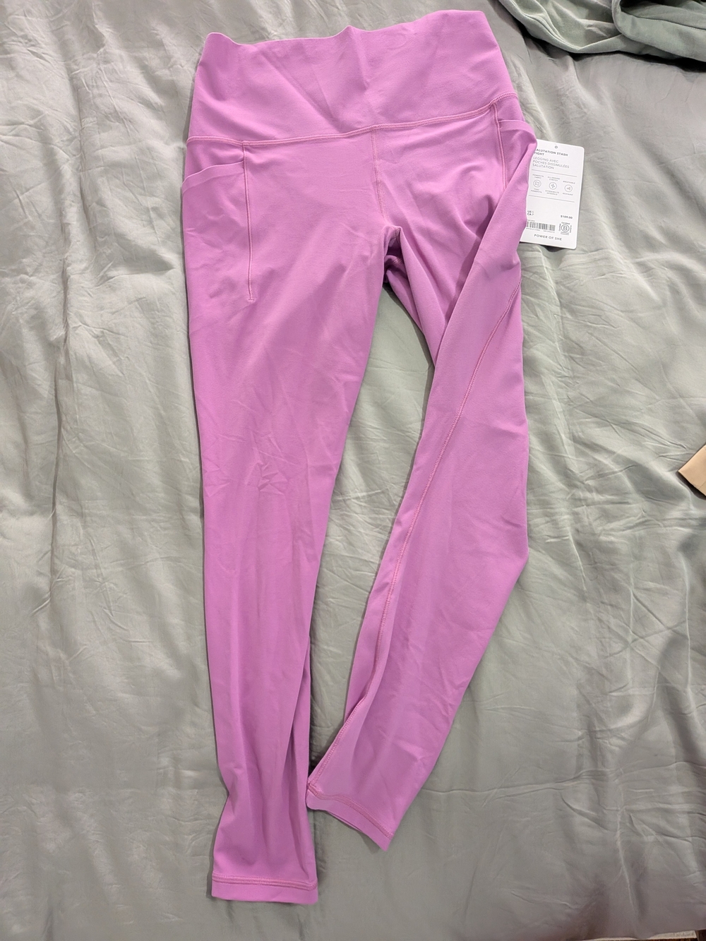 Athleta Lavender/Pink Salutation Stash Tight Leggings. Nwt Size S